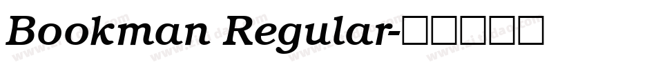 Bookman Regular字体转换